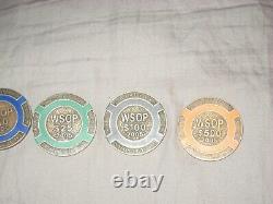 RARE BRASS SET 2005 World Series of Poker Set WithBinyons Horseshoe $1-$500 Chips