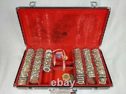 RARE BRASS SET OF 2005 World Series of Poker Chip Set $1, $5 AND 1 $500