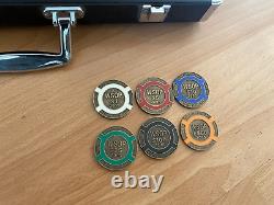 RARE Binyon's 2005 World Series of Poker WSOP Brass Poker Chip Set with case