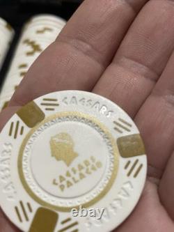 RARE Caesars Palace Poker Chip Set! 4 Colours CASH GAME OR TOURNAMENT! Vintage