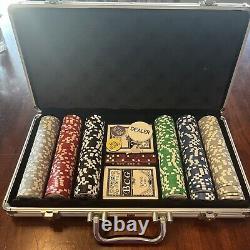 RARE? Miller Light Poker Set In Heavy Aluminum Case with Lock Dice Chips Cards