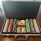 RARE? Miller Light Poker Set In Heavy Aluminum Case with Lock Dice Chips Cards