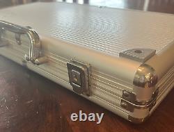 RARE? Miller Light Poker Set In Heavy Aluminum Case with Lock Dice Chips Cards