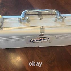 RARE? Miller Light Poker Set In Heavy Aluminum Case with Lock Dice Chips Cards