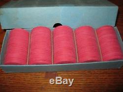 RARE Vintage MINT SET of 100 PAULSON $5 Colorado River Academy of Dealing chips