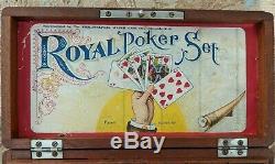 Rare Antique Royal Poker Set Made By Philadelphia Watch Co. Riverside, N. J