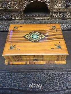 Rare Antique Victorian 1890s Poker Set Wood and Celuloid Inlay Stunning Piece