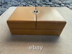 Rare Art Deco Leather Clay Poker Chip Set Cf Rumpp & Sons 1930 Great Gatsby Era