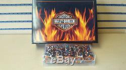 Rare Harley-Davidson Texas Holdem Flamed Poker Chip Set Free Shipping