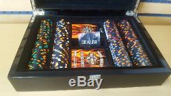 Rare Harley-Davidson Texas Holdem Flamed Poker Chip Set Free Shipping