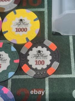Rare SAMPLE SET Paulson World Top Hat And Cane WTHC Poker Chips Clay