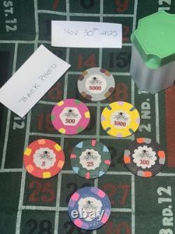 Rare SAMPLE SET Paulson World Top Hat And Cane WTHC Poker Chips Clay