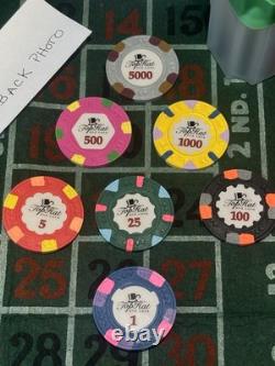 Rare SAMPLE SET Paulson World Top Hat And Cane WTHC Poker Chips Clay