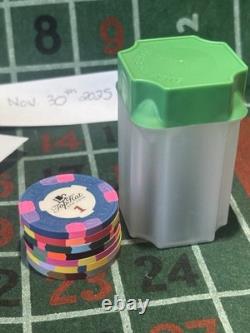 Rare SAMPLE SET Paulson World Top Hat And Cane WTHC Poker Chips Clay