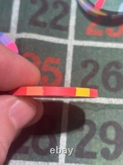 Rare SAMPLE SET Paulson World Top Hat And Cane WTHC Poker Chips Clay