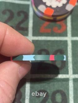 Rare SAMPLE SET Paulson World Top Hat And Cane WTHC Poker Chips Clay