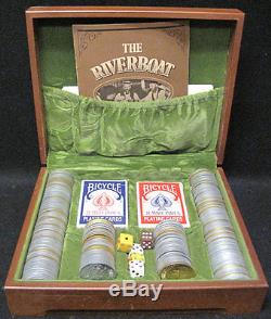 Rare Southern Comfort The Riverboat Gambler Poker Set with EXTRA CHIPS