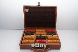 Rare Vintage Bakelite/Catalin 298 Poker Chip set WithCase E. S. Lowe N. Y