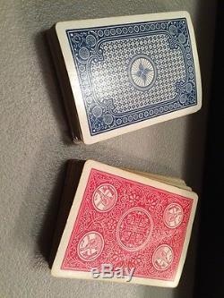 Rare Vintage Poker Chip Set With Stands Cards Box Made In Morocco