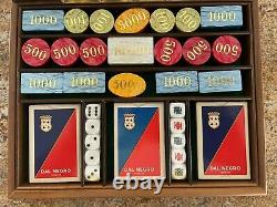 Rare Vintage Substantial Italian Luxury Vintage Poker Set Chips