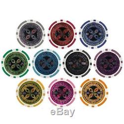 Real Clay Poker Chips Set 1000 Display Case Holder Cheap Best Brybelly Ultimate