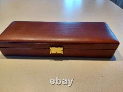 Renzo Romagnoli Luxury Leather Vintage Poker Set Made in ItalyLock & Key RARE