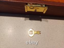 Renzo Romagnoli Luxury Leather Vintage Poker Set Made in ItalyLock & Key RARE