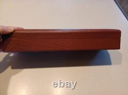 Renzo Romagnoli Luxury Leather Vintage Poker Set Made in ItalyLock & Key RARE