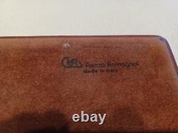Renzo Romagnoli Luxury Leather Vintage Poker Set Made in ItalyLock & Key RARE