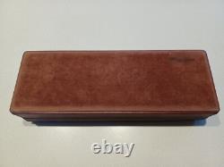 Renzo Romagnoli Luxury Leather Vintage Poker Set Made in ItalyLock & Key RARE