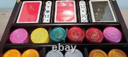 Renzo Romagnoli Poker Chip Set Vintage Made In Italy New In original Box Rare