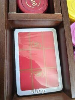 Renzo Romagnoli Poker Set, Wooden Box, Sealed Cards