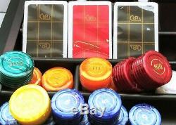 Renzo Romagnoli Premier Vintage Poker Gambling Set Made in Italy Authentic