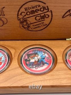 Riviera Casino Las Vegas Nevada Set 4 Show Chips Cage, Splash, Comedy, Crazy