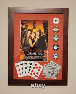Rounders Movie Professionally Framed, Poster & Poker Chip set, Replica Props NEW