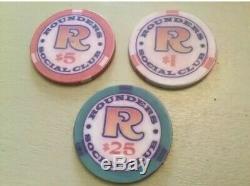 Rounders Social Club Poker Chip Set 1130 Chips-Casino Quality -Great Feel