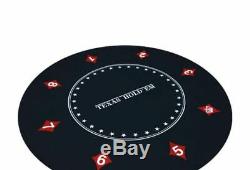 Rubber Table Round Mat 120cm Texas Hold'em Poker Layout Casino Game Cloth Board