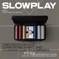 SLOWPLAY 14g Clay Poker Chips Set for Texas Hold'em 500 PCS with Numbered Val