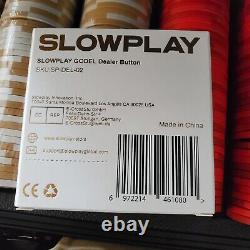 SLOWPLAY Godel 14g Clay Poker Chips Set for Texas Hold'em, 500 PCS with Values