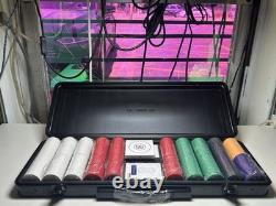 SLOWPLAY Godel Ceramic Poker Chips Set for Texas Hold'em, 500 PCS 43mm 12g Each