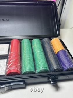 SLOWPLAY Godel Ceramic Poker Chips Set for Texas Hold'em, 500 PCS 43mm 12g Each