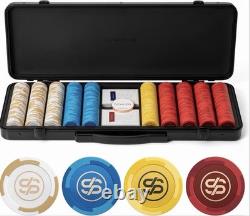 SLOWPLAY Godel Clay Poker Chip Set 500 Pieces, 40mm, Blank, SP-SET-32