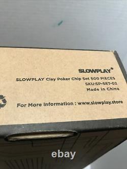 SLOWPLAY Nash 14 Gram Clay Poker Chips Set New In Box Brand New