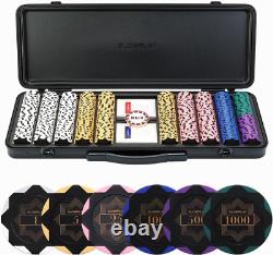 SLOWPLAY Nash 14 Gram Clay Poker Chips Set for Texas Hold'Em 500PCS