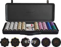 SLOWPLAY Nash 14 Gram Clay Poker Chips Set for Texas Hold'em, 300 PCS/500PCS