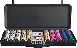 SLOWPLAY Nash 14 Gram Clay Poker Chips Set for Texas Hold'em, 500PCS with a