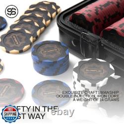 SLOWPLAY Nash 14g Clay Poker Chip Set for Texas Hold'em, 300 PCS
