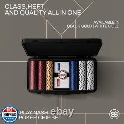 SLOWPLAY Nash 14g Clay Poker Chip Set for Texas Hold'em, 500 PCS