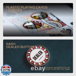 SLOWPLAY Nash 14g Clay Poker Chip Set for Texas Hold'em, 500 PCS