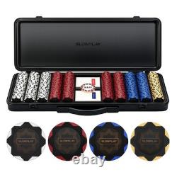 SLOWPLAY Nash 14g Clay Poker Chip Set for Texas Hold'em, 500 PCS Blank Chips